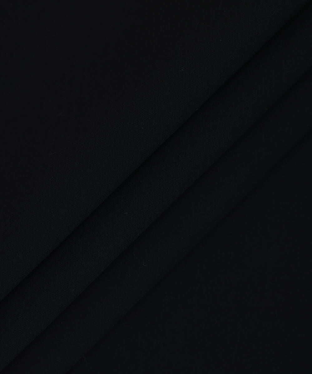 Men's JET-BLACK Wash & wear Fabric