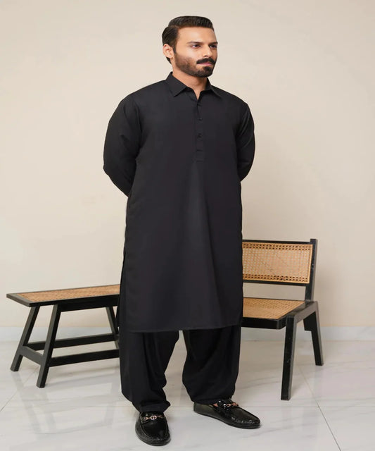 Classic Kameez Shalwar  JET-BLACK