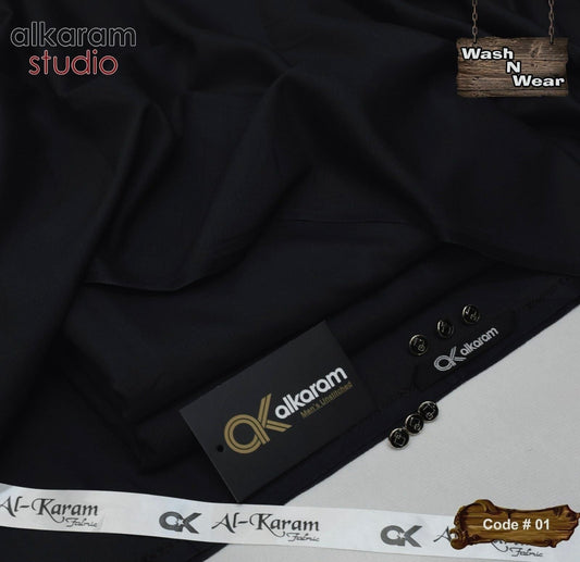 ALKARAM MEN'S JET-BLACK